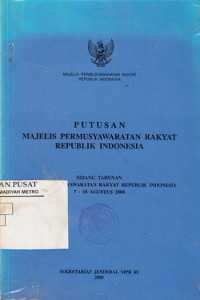Putusan majelis Permusyawarahan Rakyat Republik Indonesia