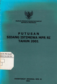 Putusan Sidang Istimewa MPR RI Tahun 2001
