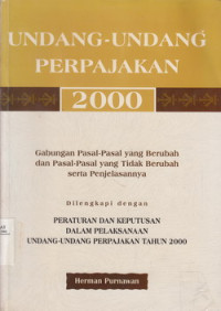 Undang-Undang Perpajakan 2000