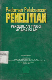 Pedoman Pelaksanaan Penelitian Perguruan Tinggi Agama Islam