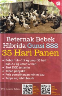 Beternak bebek hibrida gunsi 888 : 35 hari panen