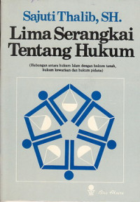 Lima serangkai tentang hukum : hubungan antara hukum islam dengan hukum tanah, hukum kewarisan dan hukum pidana