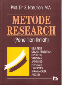 Metode research : penelitian ilmiah