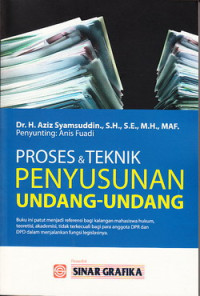 Proses dan teknik penyusunan Undang-Undang