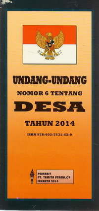 Undang-Undang Nomor 6 Tentang Desa Tahun 2014