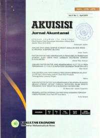 Jurnal akuisisi : jurnal ilmiah program studi akuntansi