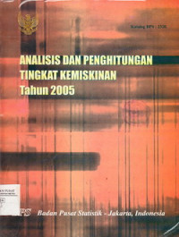 Analisis Dan Penghitungan Tingkat Kemiskinan Tahun 2005