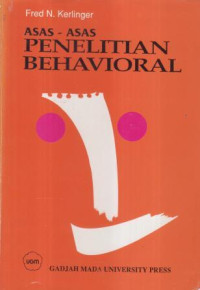 Asas-asas penelitian behavioral