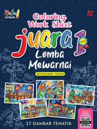 Coloring worksheet juara 1 lomba mewarnai sepanjang tahun