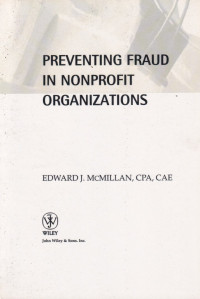 Preventing fraud in nonprofit organizations