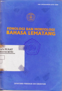 Fonologi Dan Morfologi Bahasa Lematang