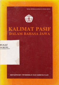 KALIMAT PASIF DALAM BAHASA JAWA