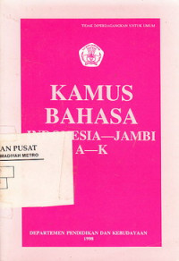 Kamus Bahasa Indonesia- Jambi A-K