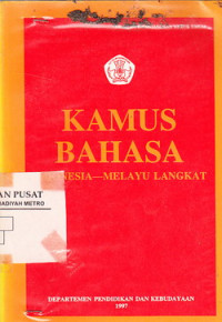 Kamus Bahasa Indonesia-Melayu Langkat