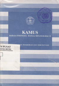 Kamus Bahasa Indonesia Bahasa Minangkabau I