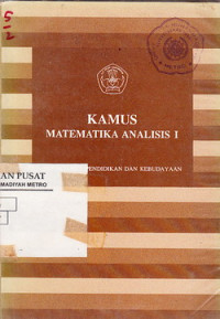 Kamus Matematika Analisis I