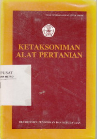 KETAKSONIMAN ALAT PERTANIAN