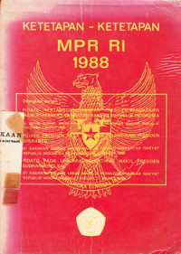 Ketetapan-Ketetapan MPR RI 1988