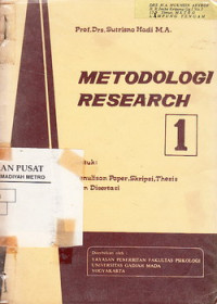 Metodologi Research Jilid 1