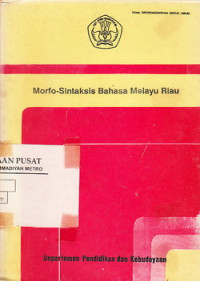 Morfo- Sintaksis Bahasa Melayu Riau