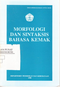 Morfologi Dan Sintaksis Bahasa Kemak