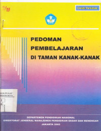 Pedoman Pembelajaran di Taman Kanak-Kanak