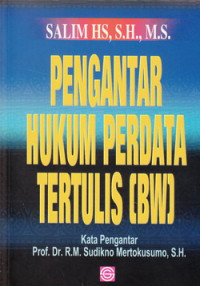 Pengantar Hukum Perdata Tertulis (BW)