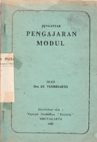 Pengantar Pengajaran Modul