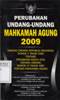 Perubahan Undang-Undang Mahkamah Agung 2009