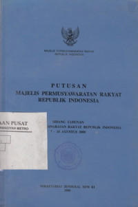 Putusan Majelis Permusyawaratan Rakyat Republik Indonesia