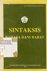 Sintaksis Bahasa Dani Barat