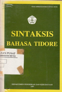 Sintaksis Bahasa Tidore