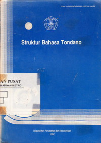 Struktur bahasa tondano