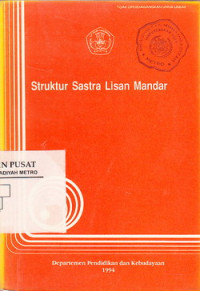 STRUKTUR SASTRA LISAN MANDAR