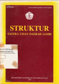 STRUKTUR SASTRA LISAN DAERAH JAMBI