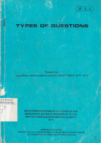 Types of questions