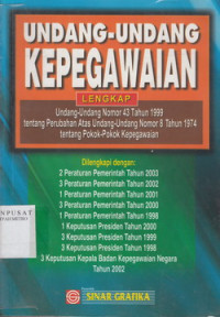 Undang-undang Kepegawaian Lengkap UU No. 43 Th. 1999