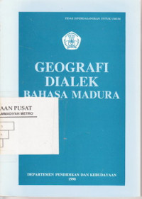 Geografi Dialek Bahasa Madura