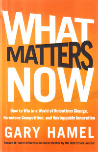 What matters now how to win in a world of relentless change ferocious competition and unstoppable innovation