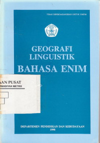 Geografi Linguistik Bahasa Enim