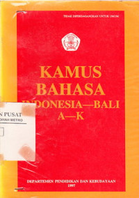 Kamus Bahasa Indonesia - Bali A-K