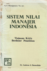 SISTEM NILAI MANAJER INDONESIA
